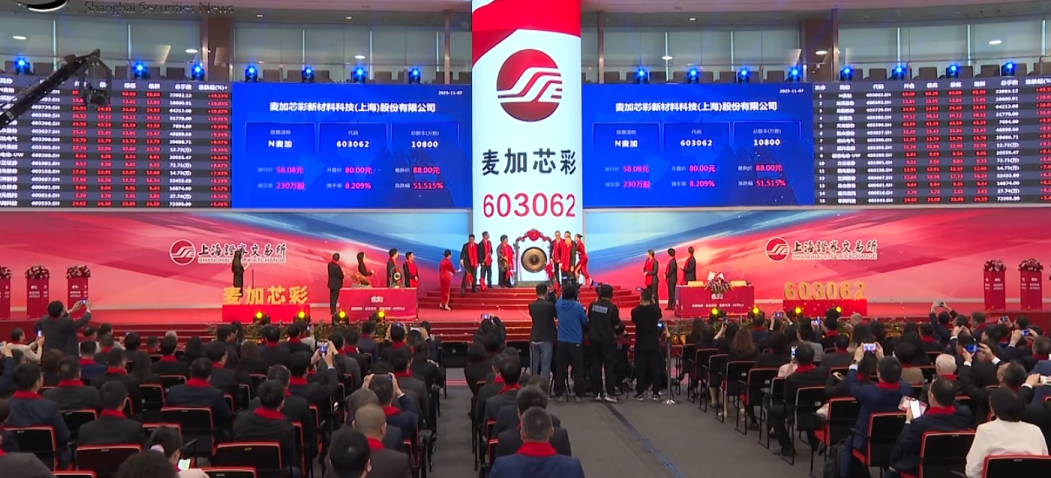 祝贺麦加芯彩成功上市! 祝贺麦加芯彩成功上市!